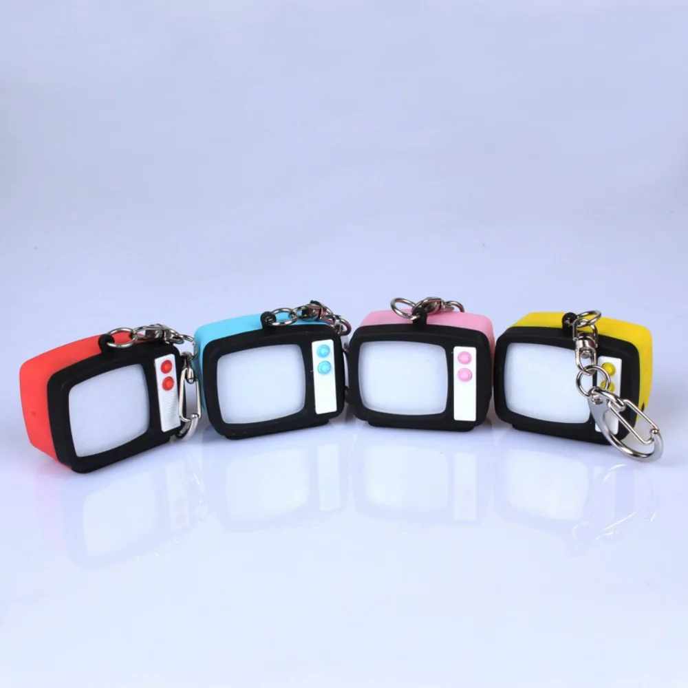 Creative TV-Shaped LED Keychain - Cute Mini Toy with Sound & Light Emission, Unique Novelty Gift