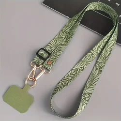 Green Leaves Universal Adjustable Crossbody Phone Lanyard Strap with Anti - Lost Clip (4)