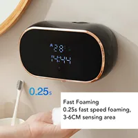 เครื่องจ่ายสบู่อัตโนมัติแบบติดผนัง ไม่ต้องสัมผัส สำหรับห้องน้ำ ห้องครัว ปรับได้ 3 ระดับ กันน้ำระดับ IPX5 4