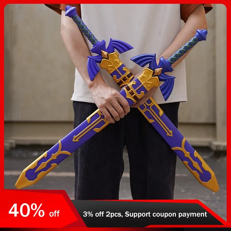 Master Sword Zelda Cospaly Swords 60-85Cm Periferiche Di Gioco Hylia Sky Shield Pu Katana Model Link Arma Samurai Uncut Boys Toys