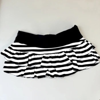 2026 New Women's Y2K Sexy Striped Color Block A-Line Mini Skirt Korean Japanese Streetwear Harajuku Niche Versatile Summer Skirt 1