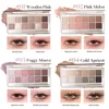 JOOCYEE 12 Shades Eyeshadow Palette Long-lasting Low saturation Beautiful eye makeup Containing eyeshadow blush and highlighter 5