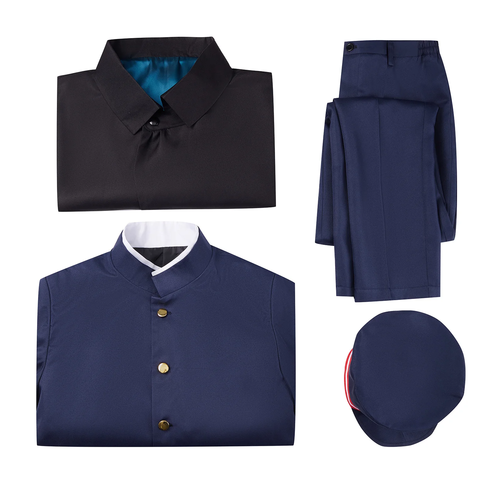 thumbnail image 1 of Disfraz de Anime Edogawa Ranpo, peluca, uniforme de estudiante, capa, sombrero, pantalones, cabello, uniforme de detective profesional, fiesta, 1 of 4