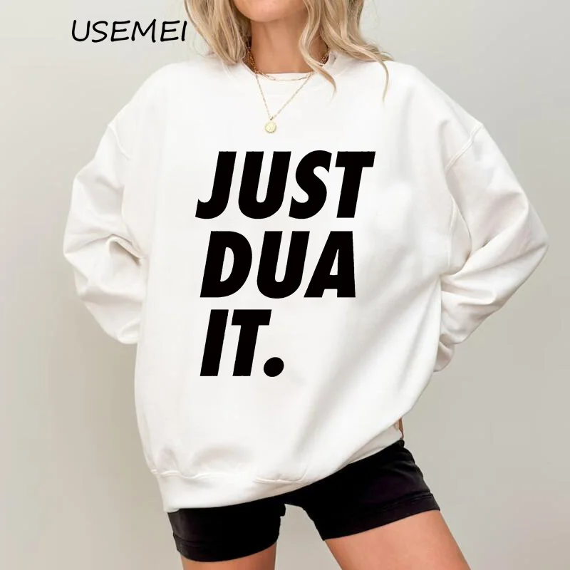 

Женская толстовка с капюшоном Just Dua It, модная уличная одежда для молнии на религиозную тему