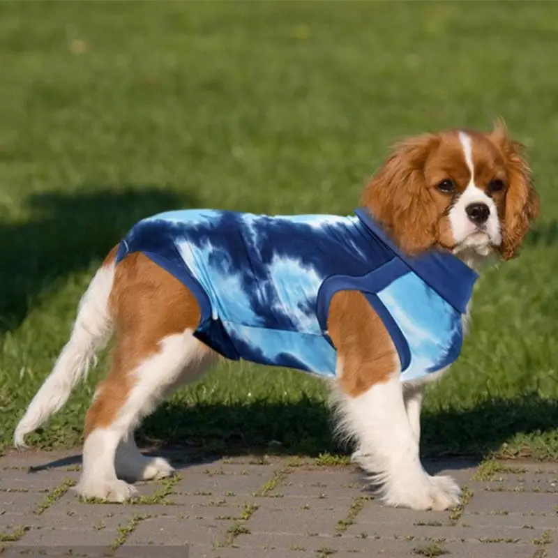 

Dog Recovery Suit Dog Jumpsuit Pet Pajama High Elastic Strip Vest Wrap Belly Surgical Gown Tracksuit For Dog Costume Soft Cotton