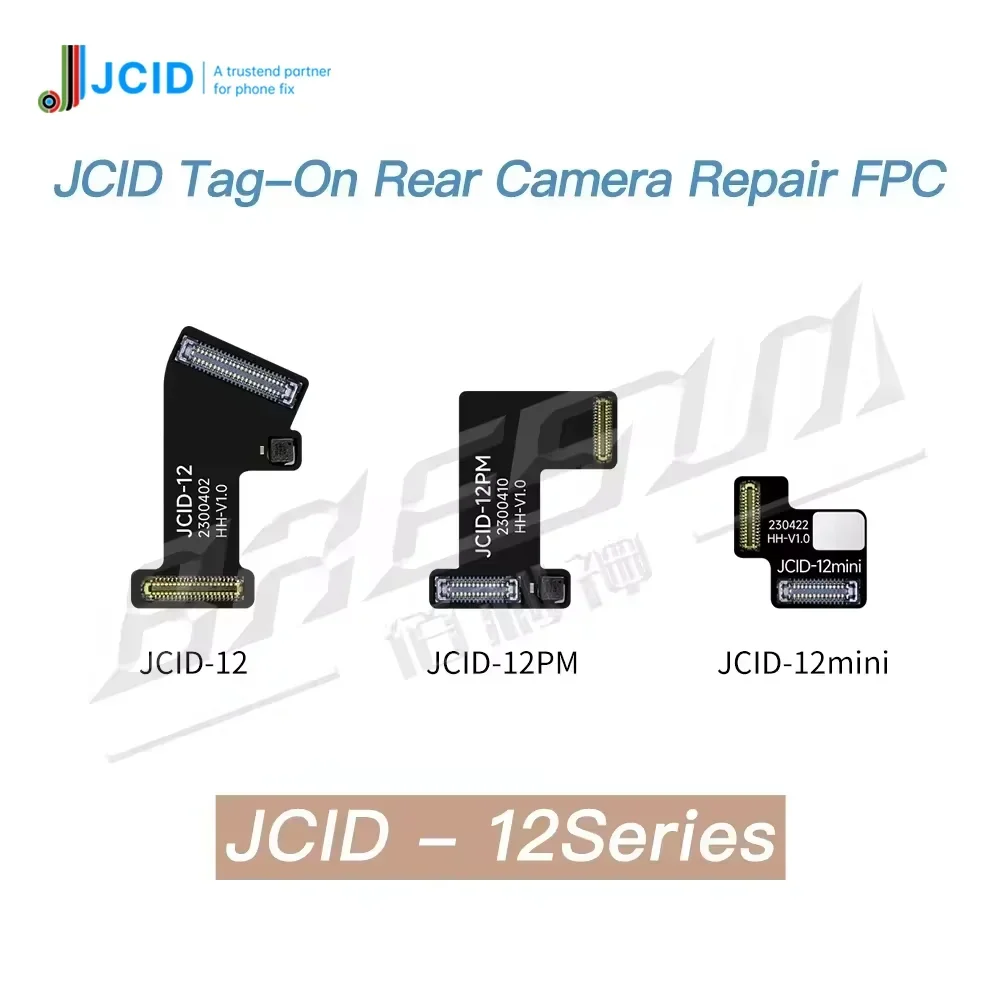 JC JCID 태그온 카메라 비제거 수리 FPC 플렉스, 아이폰 12, 13, 14, 15 플러스, 프로 맥스, 카메라 수리 케이블, 팝업 문제 해결