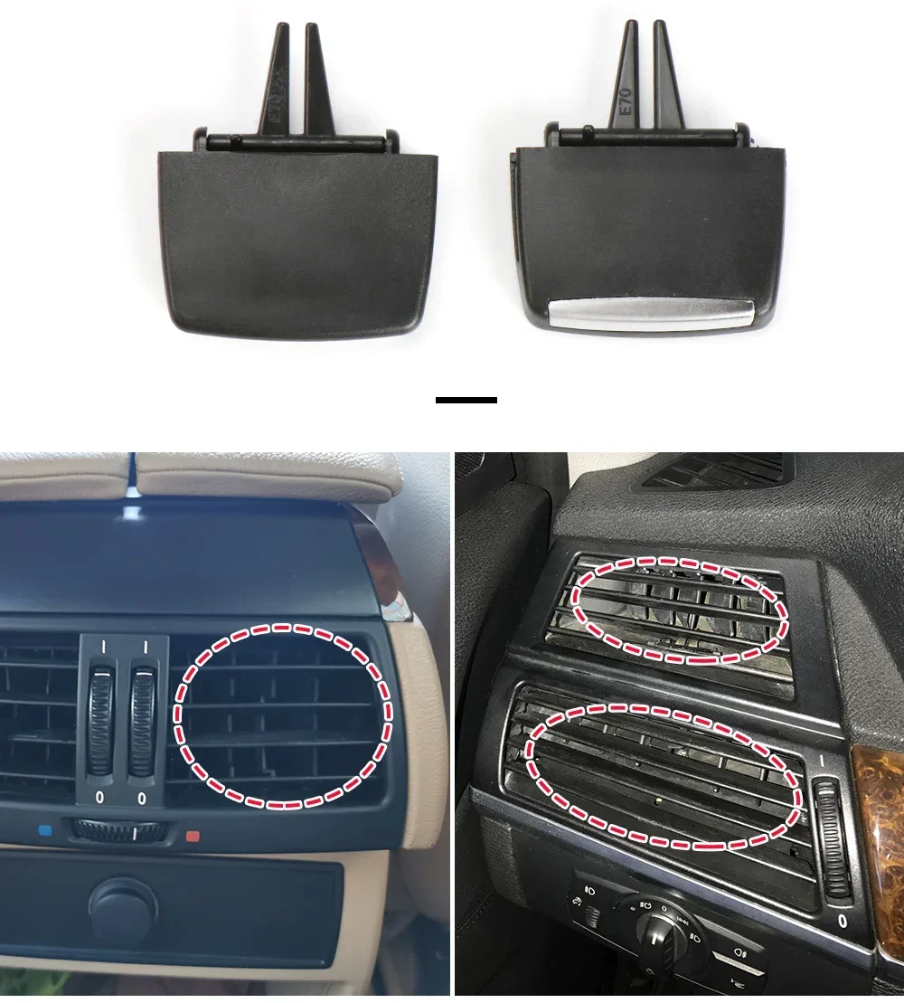 1pc Entlüftung auslass laschen clip hintere Reihe Frischluft gitter clips für BMW x5 e70 1/2-1/2x6 e71 2005-2014 2006 – Detail 5