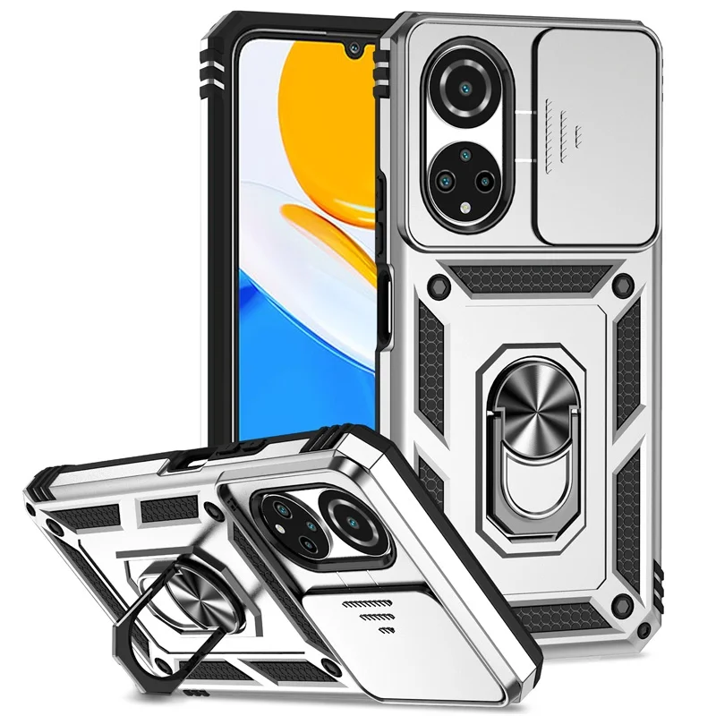 Enhanced Shockproof Armor Phone Case with Magnetic Holder and Lens Protector