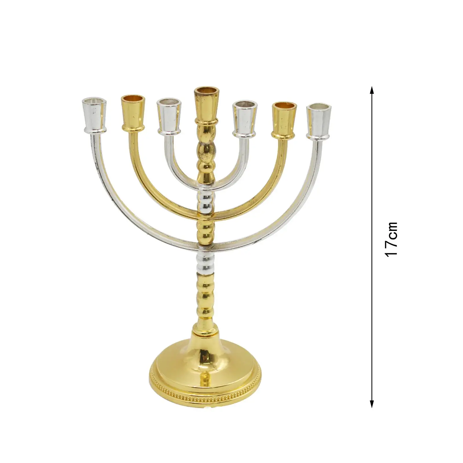 Hanukkah Menorah Candle Stand Candle Holder 7 Branch Menorah for Mantel