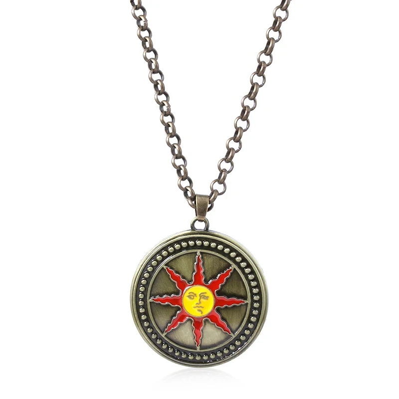 Sun Knight Shield Keychain Pendant - Dark Souls Inspired Cosplay Jewelry
