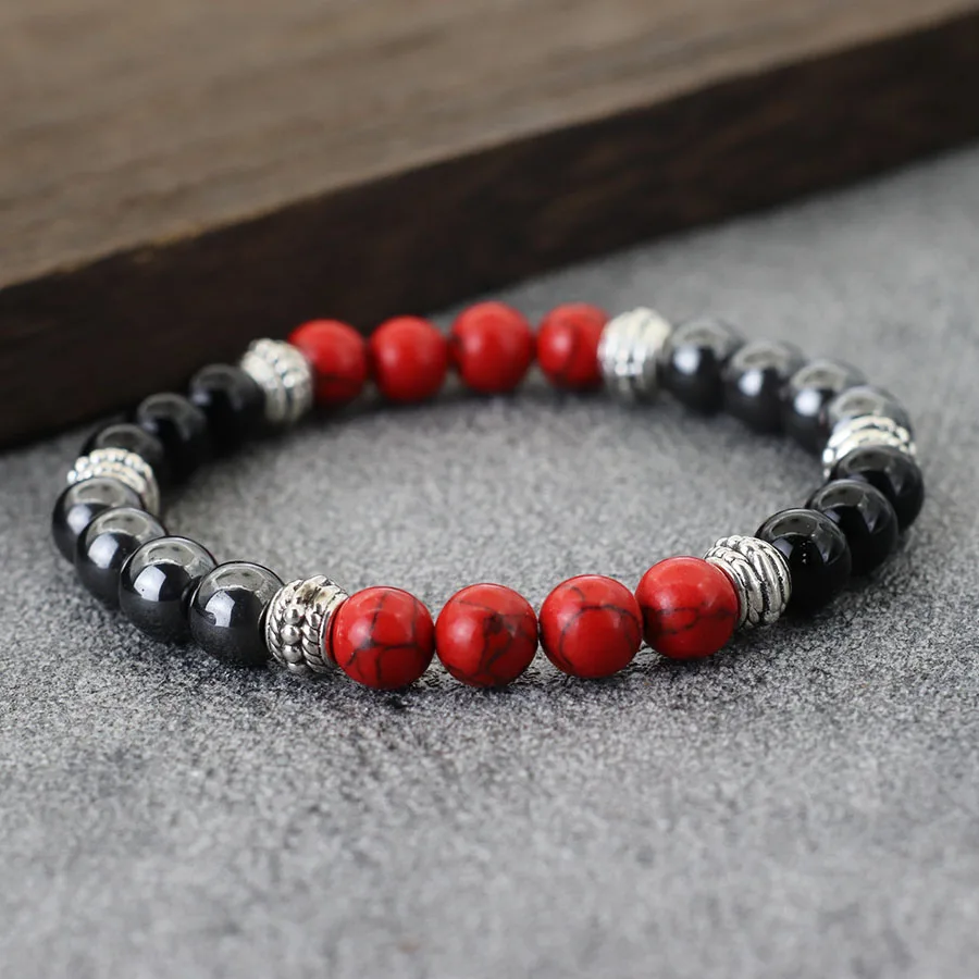 Beaded Men Bracelet Natural Stone Healing Accessory