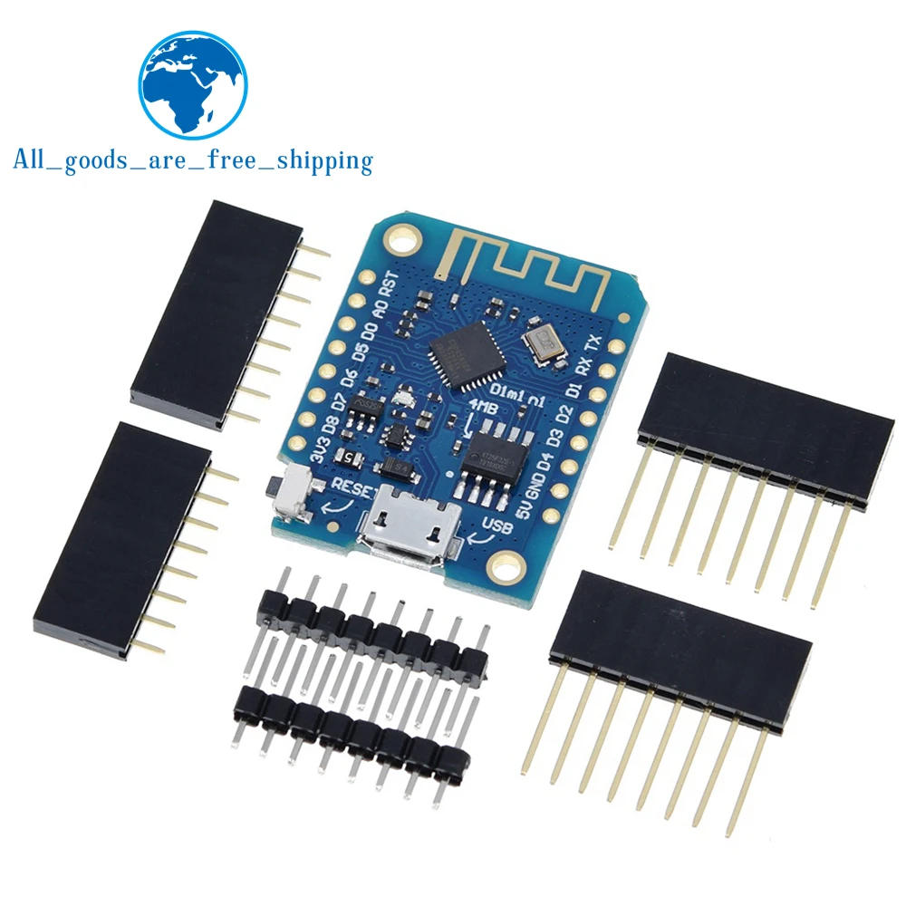 Wemos D1 Mini V3.0.0 WIFI Internet der Dinge Entwicklungsboard basierend auf ESP8266 CH340G 4 MB für Arduino Nodemcu V2 MicroPython – Detail 2