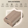 K&F Concept LP-E6NH Battery 2250mAh and USB Type C Charging Port Replacement LP-E6 E6N E6NH Battery for Canon EOS 90D/80D/70D/5D 4