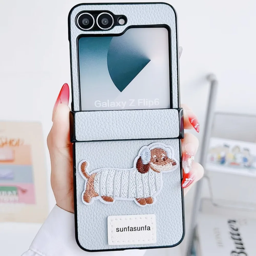 Cartoon Shockproof Hinge Protective PU Leather Phone Case