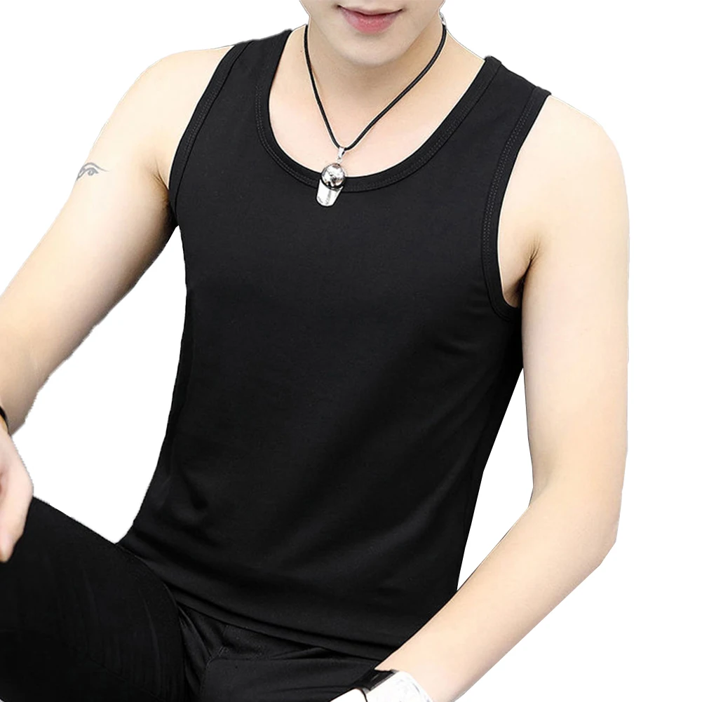 

Mens T Shirt Vest Vest Bodybuilding Crew Neck Fitness Gym Muscle Sleeveless Slim Fit Tank Tops Undershirt For Men