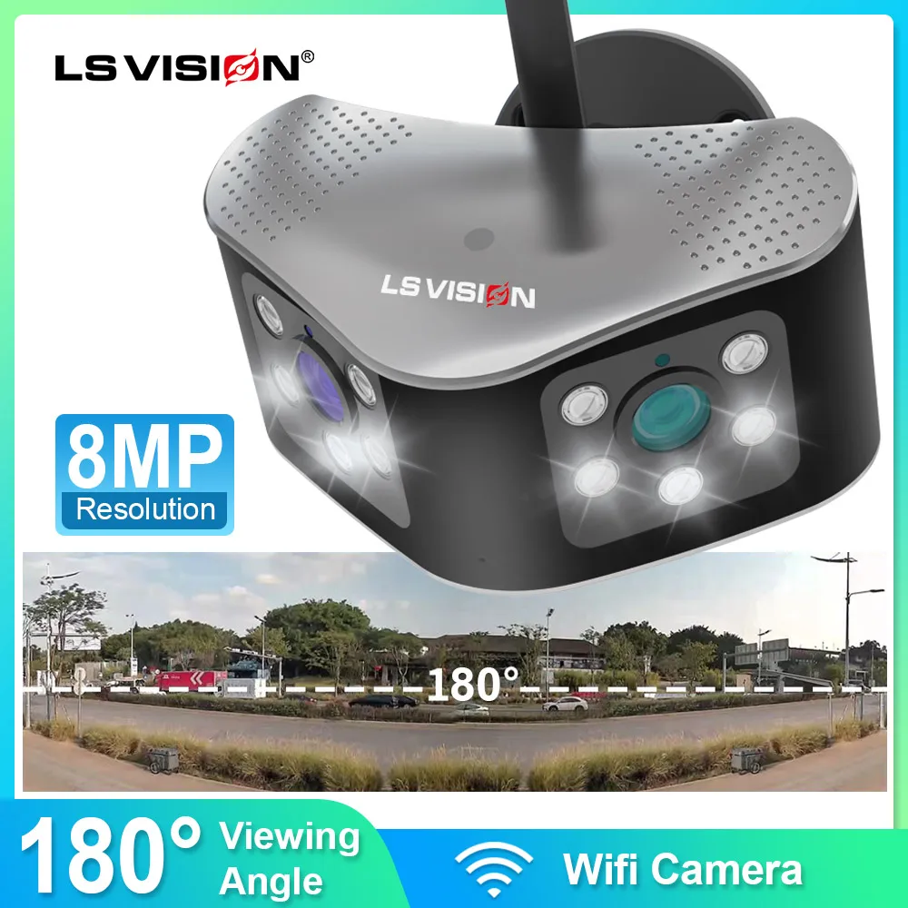LS VISION caméra de surveillance extérieure IP WIFI hd 8MP/6MP/4K