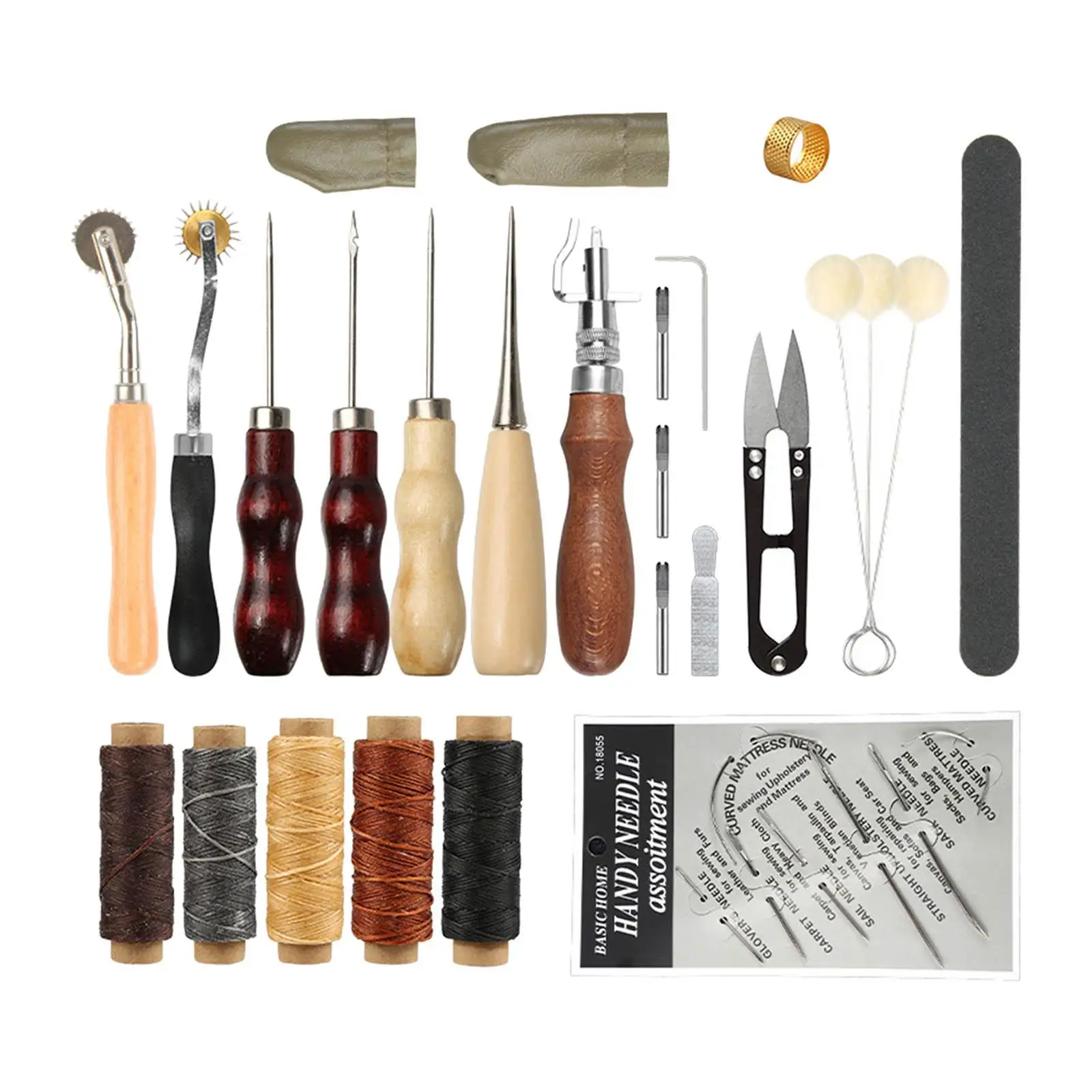 

Набор инструментов для работы с кожей, 5 цветов, вощеная нить, бытовая кожа, для начинающих, для профессионалов, подарки для взрослых