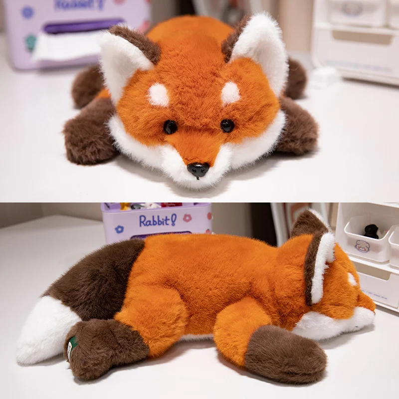 40/55/65 Kawaii Fox Little Raccoon Plush Pillow Limbs Increase Weight Soft Fox Plush Doll Sofa Decorate Holiday Gifts 4