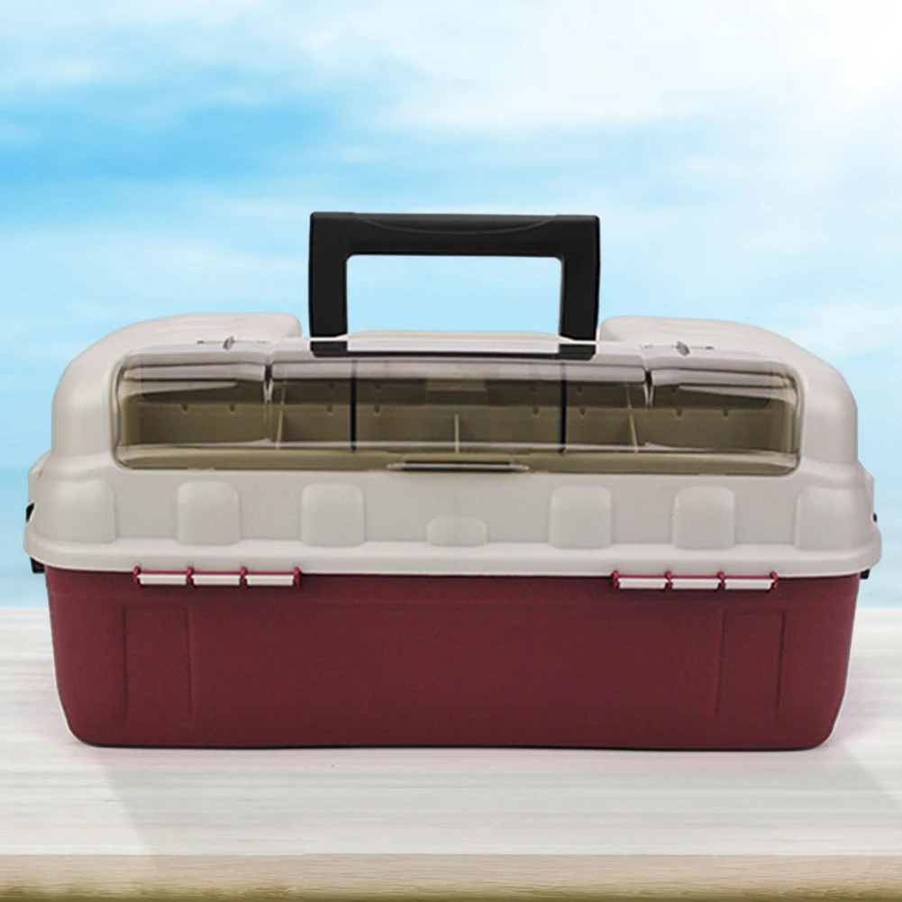 Fishing Box Barrel Holder 4 Layer Multifunctional Fishing Hook Stop Beads Box Foldable High-Capacity Snap Design for Fished Gear