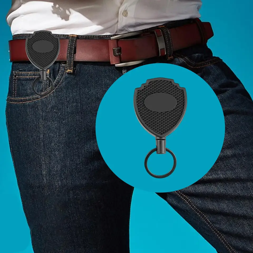 Lot De 2 Porte-clés à Clip De Ceinture En Acier Inoxydable Avec Porte-clés Détachable Pour Clé De Carte, Argenté., 8802