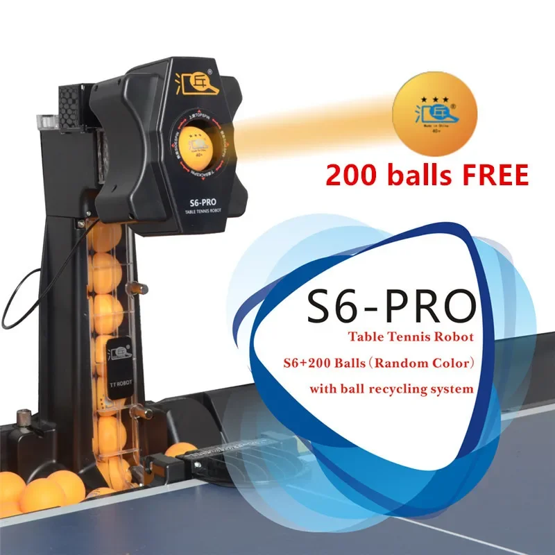 HUIPANG S6-PRO Table Tennis Robot/Machine Easy Assemble Goods for practice Multifunctional Recycle balls