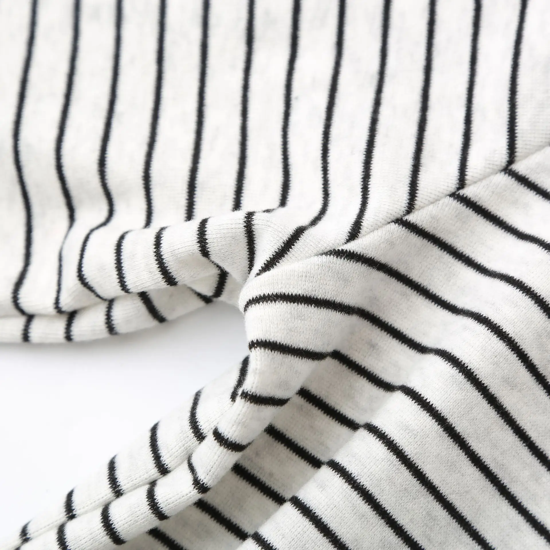 Autumn New Style Fresh And Simple Lace Hem Striped Long Sleeved O-Neck Tops Plus Size Women's T-Shirt 2565