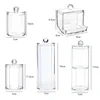 Acrylic Storage Box Makeup Cotton Swab Container Plastic Jar Round Organizer Cosmetics Pad Jewelry Storage Box Storage Container 6