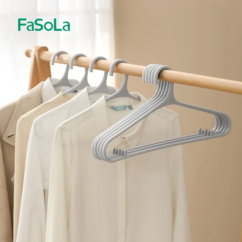 

Youpin 5pcs/lot Seamless Clothes Drying Rack Cabinet Clothes Storage Rack Anti-shoulder Hook Hanger