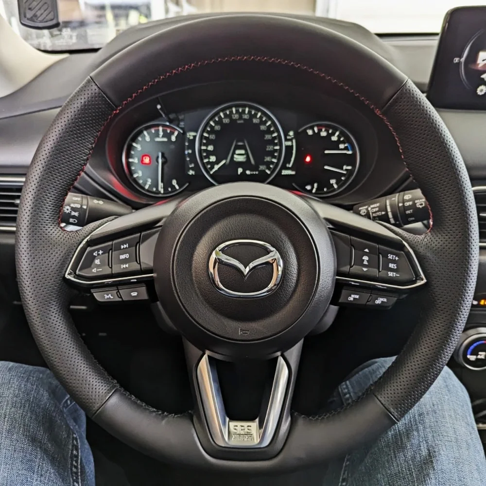 Customization Hand Sewing Microfiber Leather Car Steering Wheel Cover Accessories For Mazda3 2017 2018 Mazda6 CX