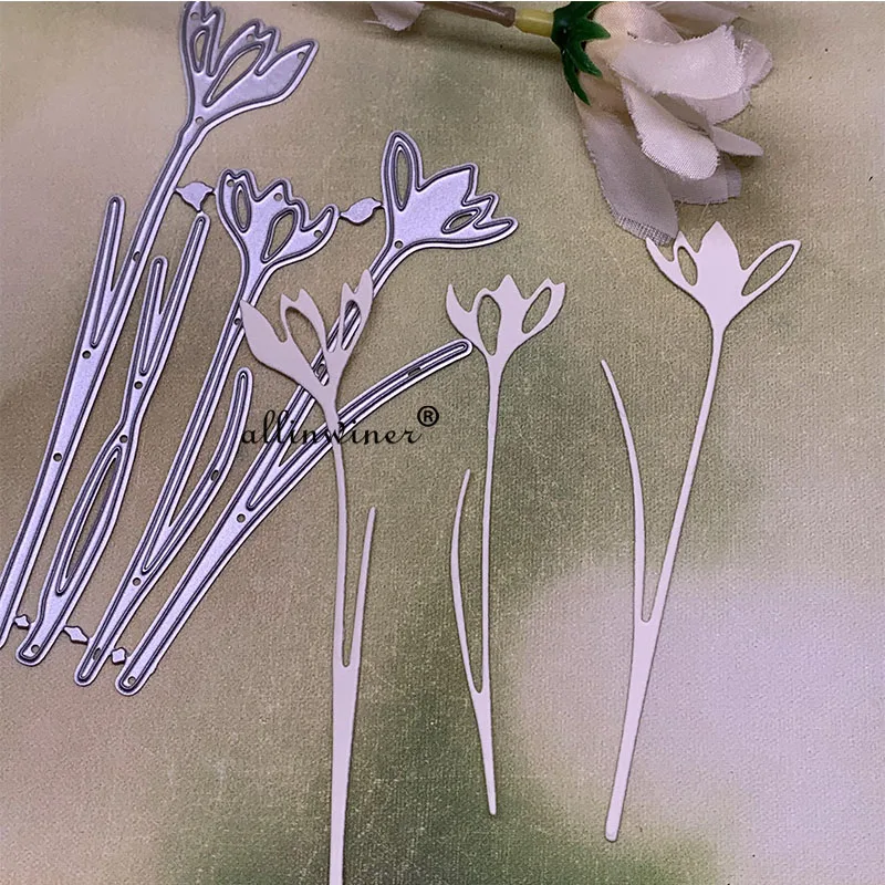 

New 4Pcs Flowers Metal Cutting Dies Stencils Die Cut for DIY Scrapbooking Album Paper Card Embossing