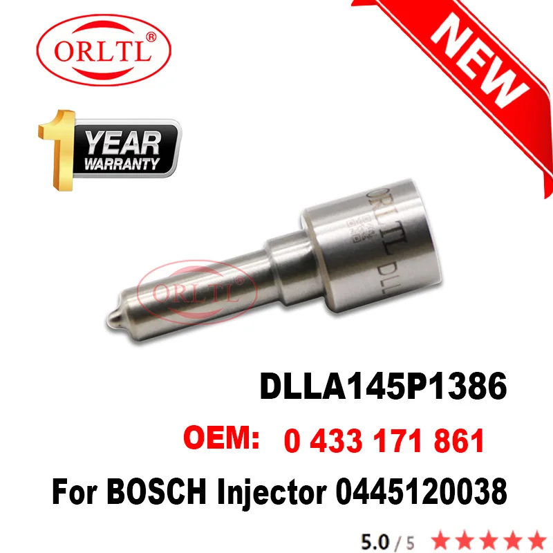 

DLLA145P1386, форсунка системы питания с общей топливной магистралью, модель 145 P 1386, форсунка 0 433 171 для инжектора BOSCH 861