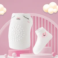 Baby Knee Protector with Socks Toddlers Safety Crawling Elbow Cushion Anti-Slip Floor Socks Baby Leg Warmers Knee Pad  0-3 Years 2