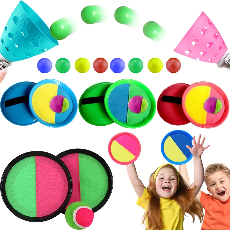 Children’s Toss & Catch Ball Game Sticky Ball Sports Toy for Summer Outdoor Beach Fun Multiplayer Parent-Child Interaction Gift Beach games & Inflatables Beach Toys and Leisure Accessories