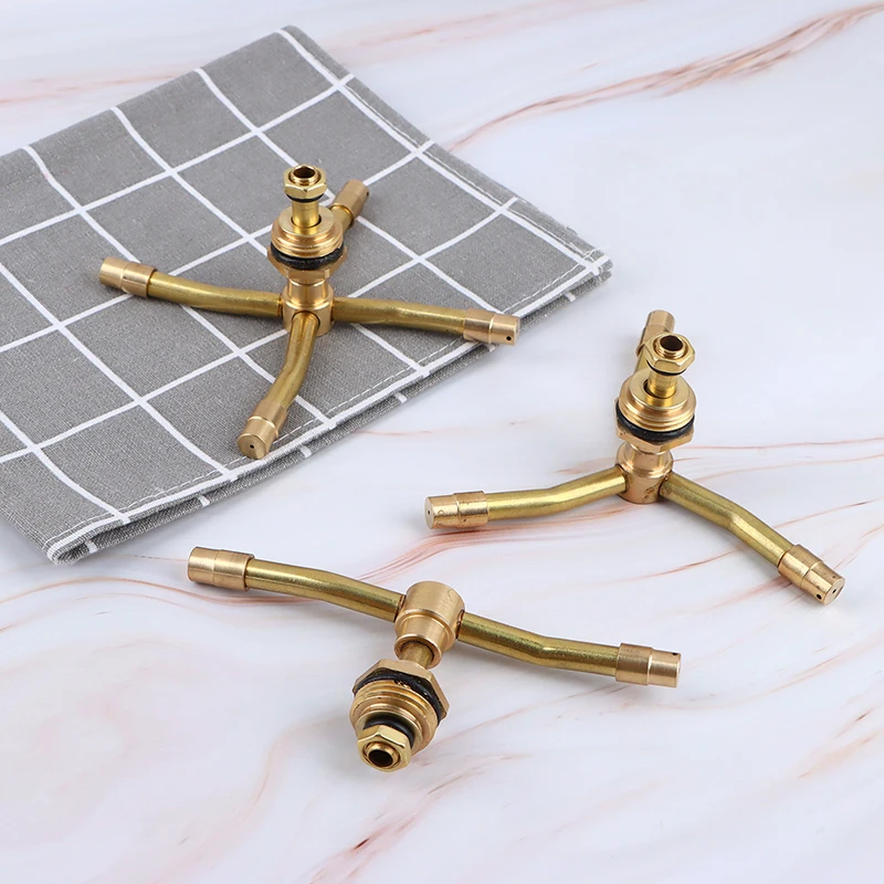 1Pc 2/3/4 Arm 360&deg;Automatic Rotary Whirling Sprinkler Garden Lawn Irrigation Watering Nozzle Spray Rotating Brass Sprayer garden sprinkler irrigation sprinklers garden irrigation nozzle garden sprayer nozzles