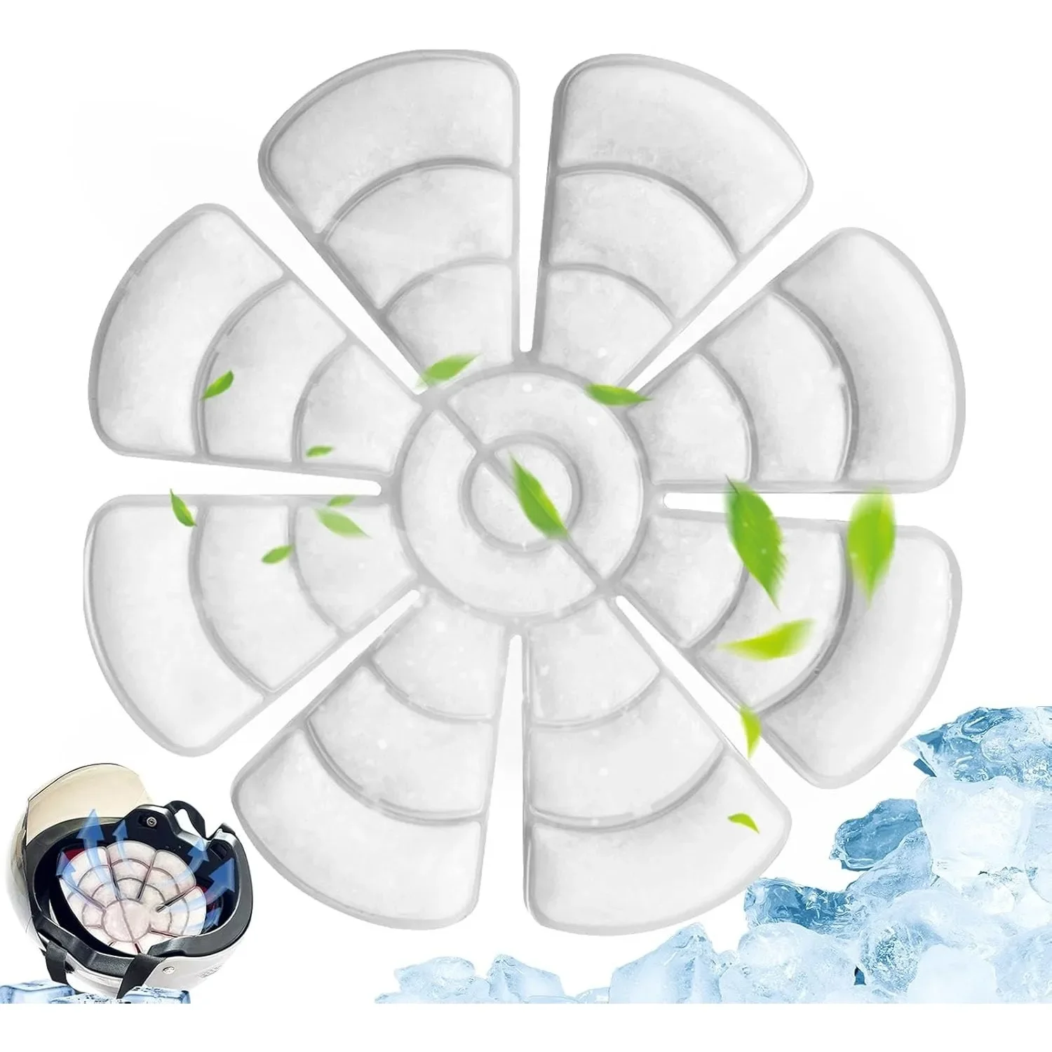 2 Pack Cooling Hat Insert Head Cooling Hat Ice Pack Insert Cool Catcher Ice Pack for Helmet Hard Hat Cooling Pad For Outdoor