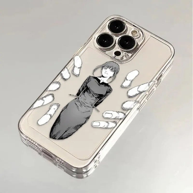 Anime Chainsaw Man Makima Transparent Phone Case