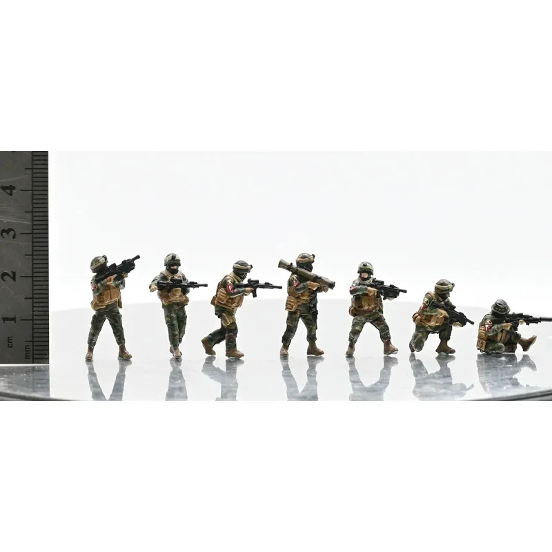 

1/72 Scale Resin US Modern Special Soldier 7pcs Action Figures Model Toy DIY Scene Accessory Doll Collection Display Gifts Fans
