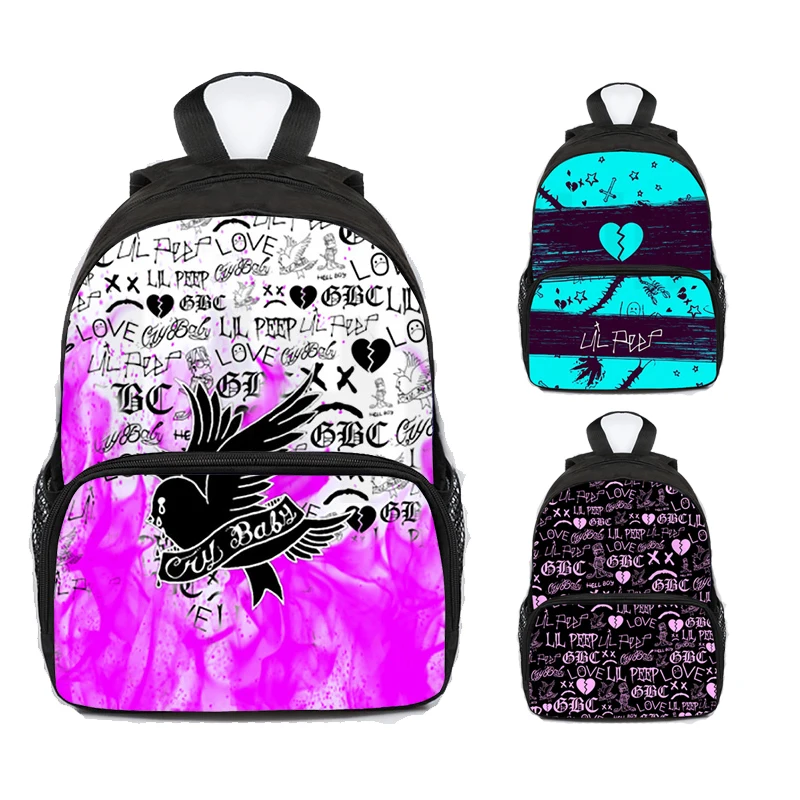 

3D Lil Peep Printed Schoolbag Women Bag for Kids Rucksack Singers Zipper Backpack for Teenage Girls Bookbag Popular Travel Bag