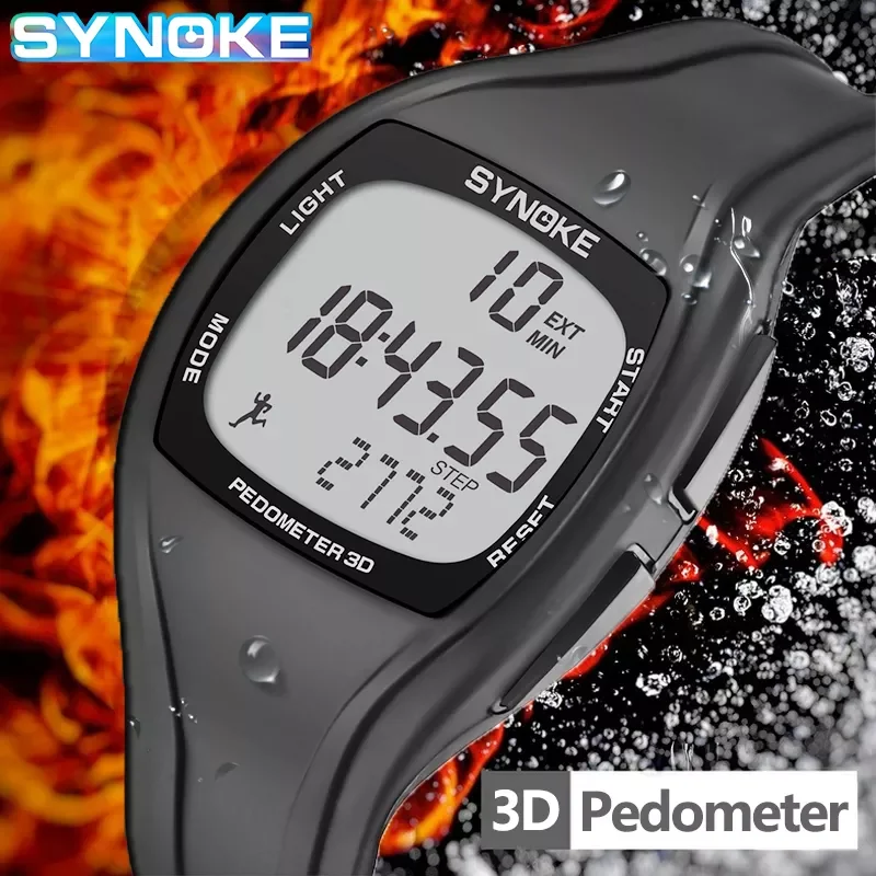 Top Luxury Pedometer Watches Chronograph Sport Watches Men Clock 5Bar Waterproof Alarm Clock Digital Watch Male Reloj Hombre New 2