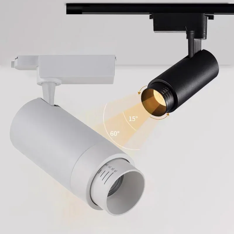 NewDimeableLEDTrackLightInteriorDesignAllowsforEasyInstallationofScaledRotaryTrackSpotlightsinHomesandDecor-AliExpress