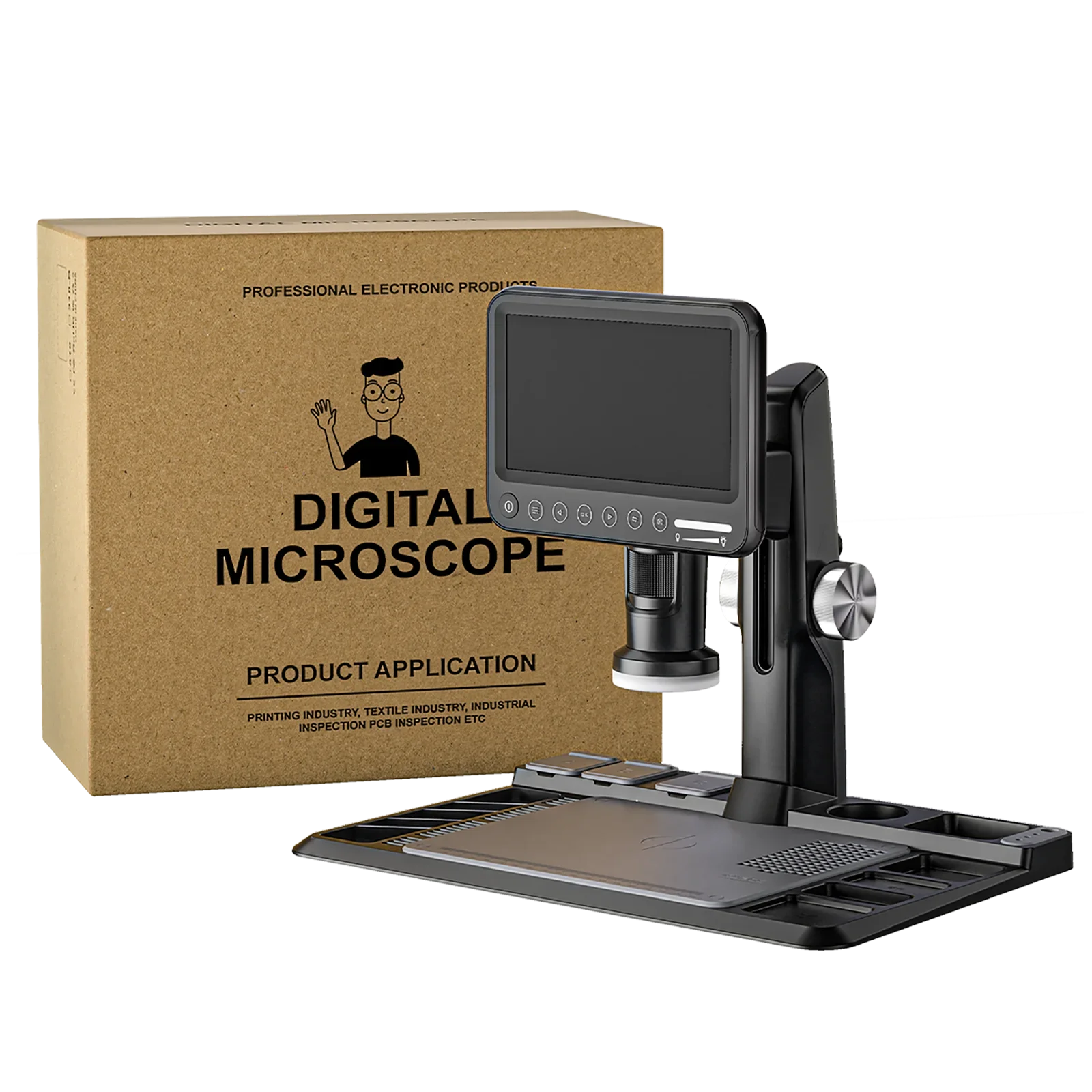 Microscopio Digitale HDMI 7'' 1500X - 16MP 1080P Per Saldatura, Con Schermo LCD, 10 LED, Per Windows/Mac - Foto 2