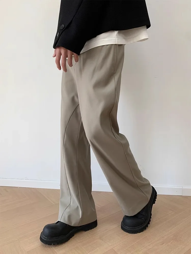 

Guke 2024New Vibe Basic Deconstructed Patchwork Tailored Micro-flare Pants Spring/Autumn New Cleanfit Casual Trousers