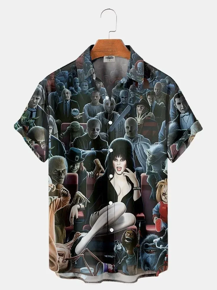 

Movie Task Beauty The Beast Men's Shirt Comfort Fashion 3d Hawaiian Shirts Man Short Sleeve Tops High Street Men Clothes