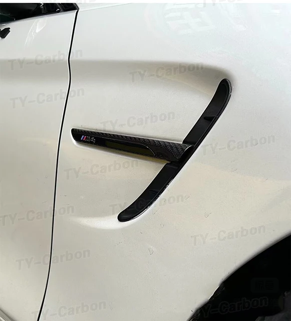 Bmw Emblem Black Carbon Fiber Real Carbon Fiber Side Air Vent - Main Image