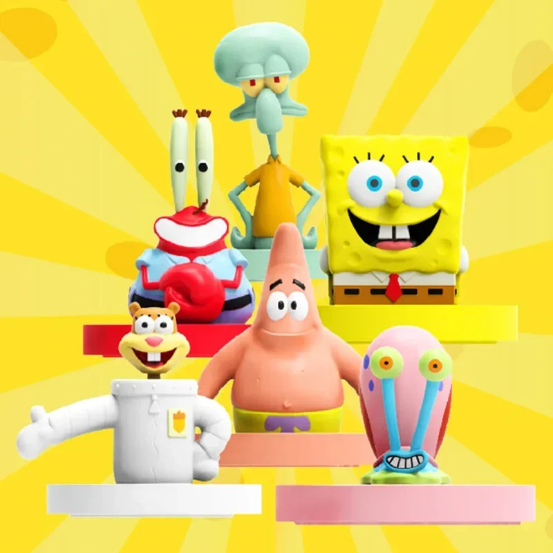 스폰지 밥 보글 애니메이션 액션 피규어 장식 패트릭 스타 Squidward 촉수 모델 장난감 장식 Krabs 아이 생일 선물