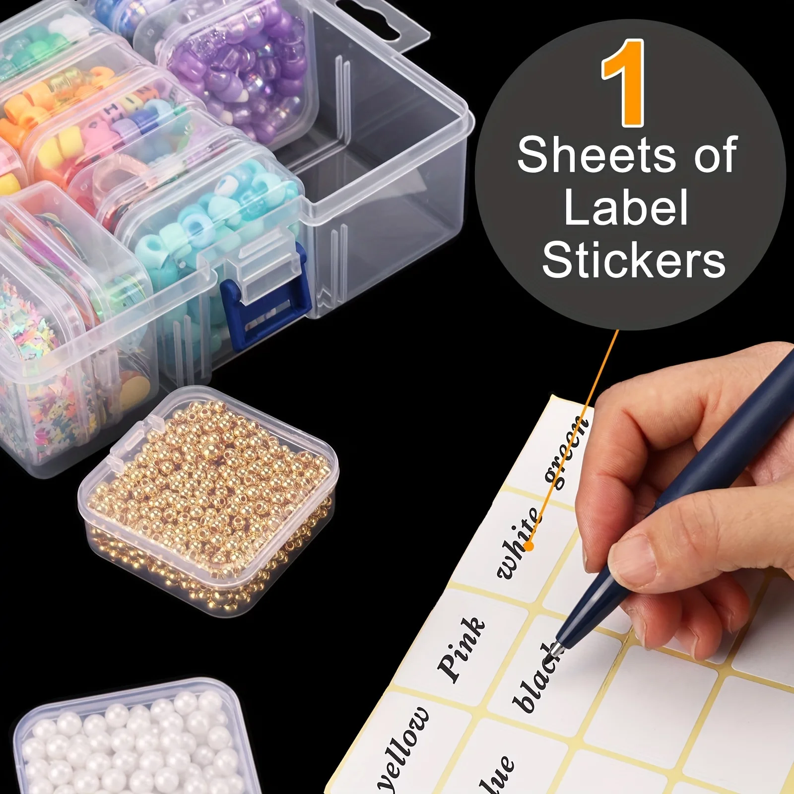 Storage Box Beaded Nail Art Jewelry Earring Box Plastic Seed Bottle DIY Diamond-Painting Rhinestone Craft