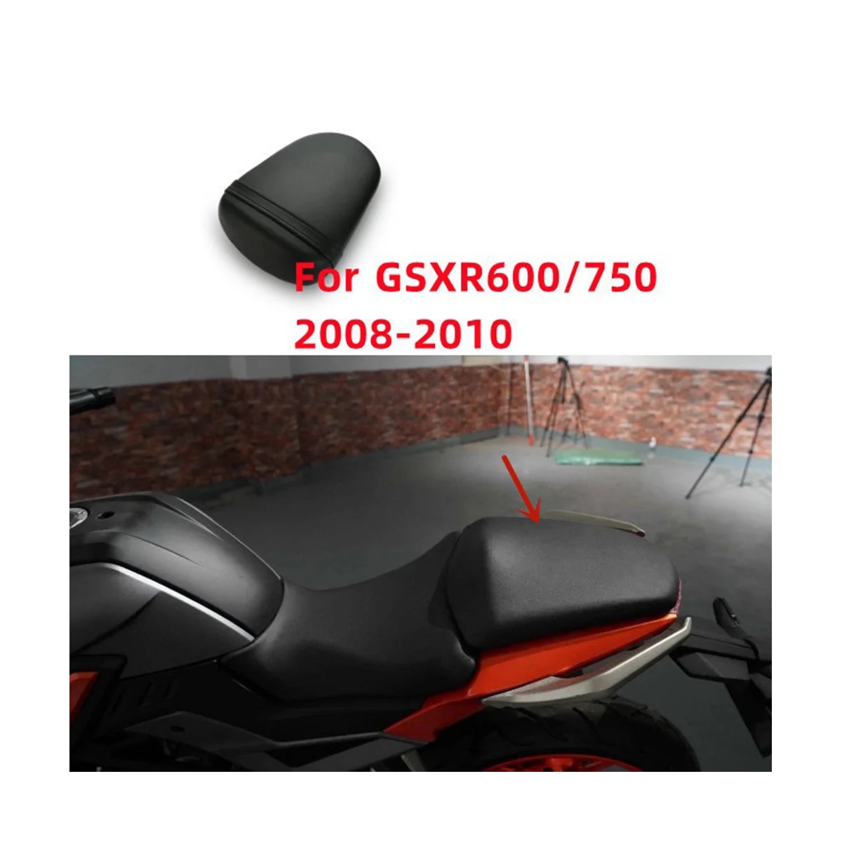

Чехол для заднего сиденья мотоцикла пассажира, подушка для Suzuki GSX-R 600 750 GSXR GSXR600 GSXR750 2008-2010 K8