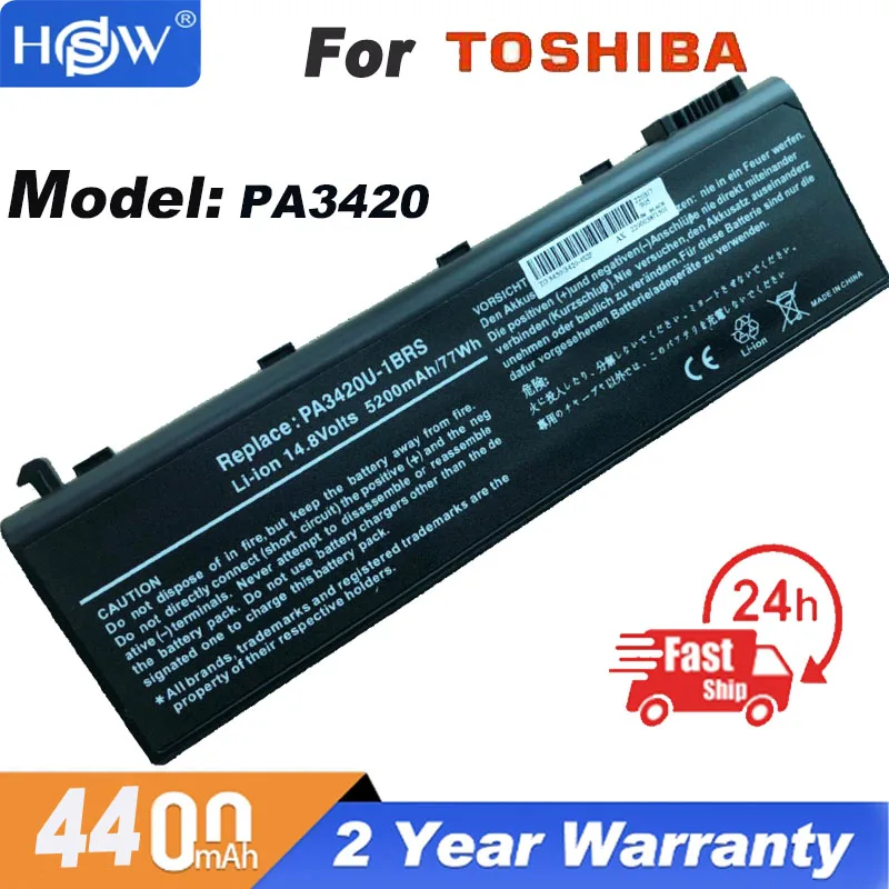 

Laptop battery for Toshiba Satellite L10 L20 L15 L100 L25 L30 L35 Series PA3420U PA3420U-1BAS PA3420U-1BRS PA3450U-1BRS