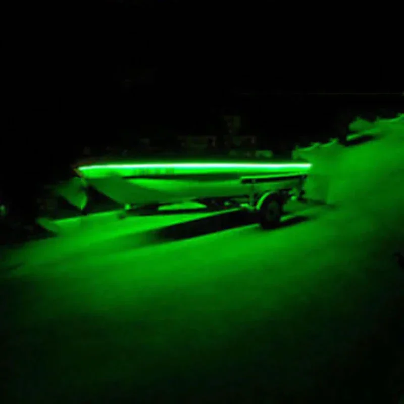 LED Strip Lights Wireless Glow Neon LED Strip Kit For Boat Marine Deck Interior Lighting 16 FT Waterproof 12v Bow Trailer Pontoon