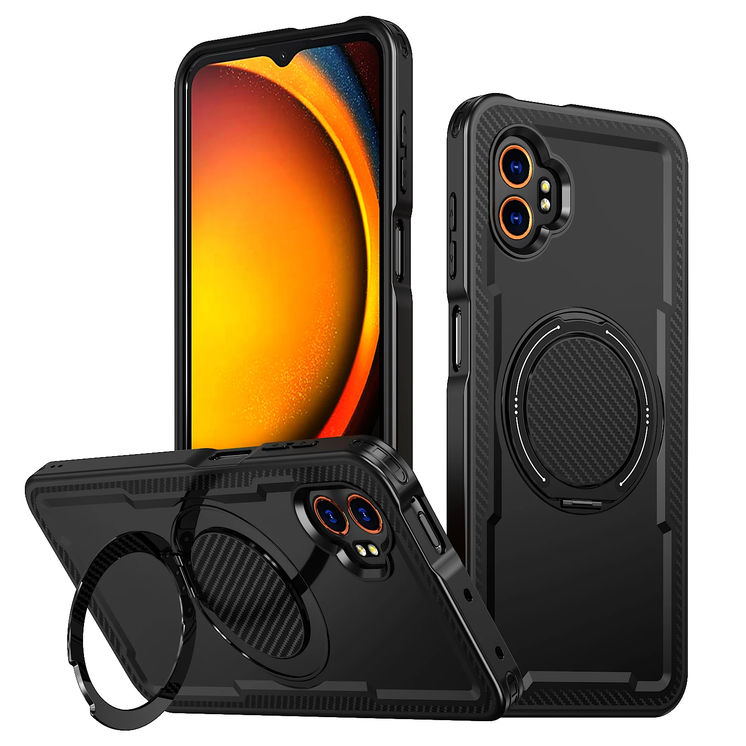 360° Rotating Magnetic Wireless Charging Metal Phone Case with Bracket